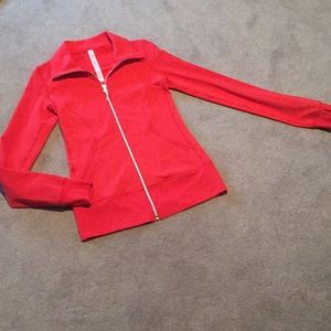 LuLuLemon Athletica red track jacket